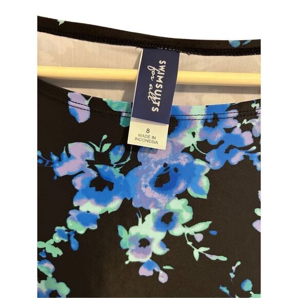 Swimsuits for all Swim Women’s Size 8 Swimsuit Top Only Floral Print Side Tie - Picture 2 of 11